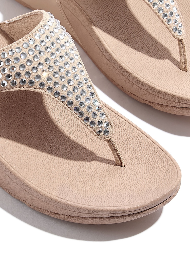FitFlop Lulu Maxi Crystal Toe Post Black Sandals - Image 5 of 5