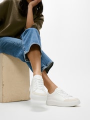 FitFlop Rtg Leather Suede White Sneakers - Image 1 of 4