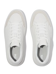 FitFlop Rtg Leather Suede White Sneakers - Image 3 of 4