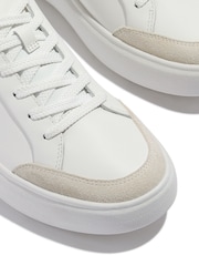 FitFlop Rtg Leather Suede White Sneakers - Image 4 of 4