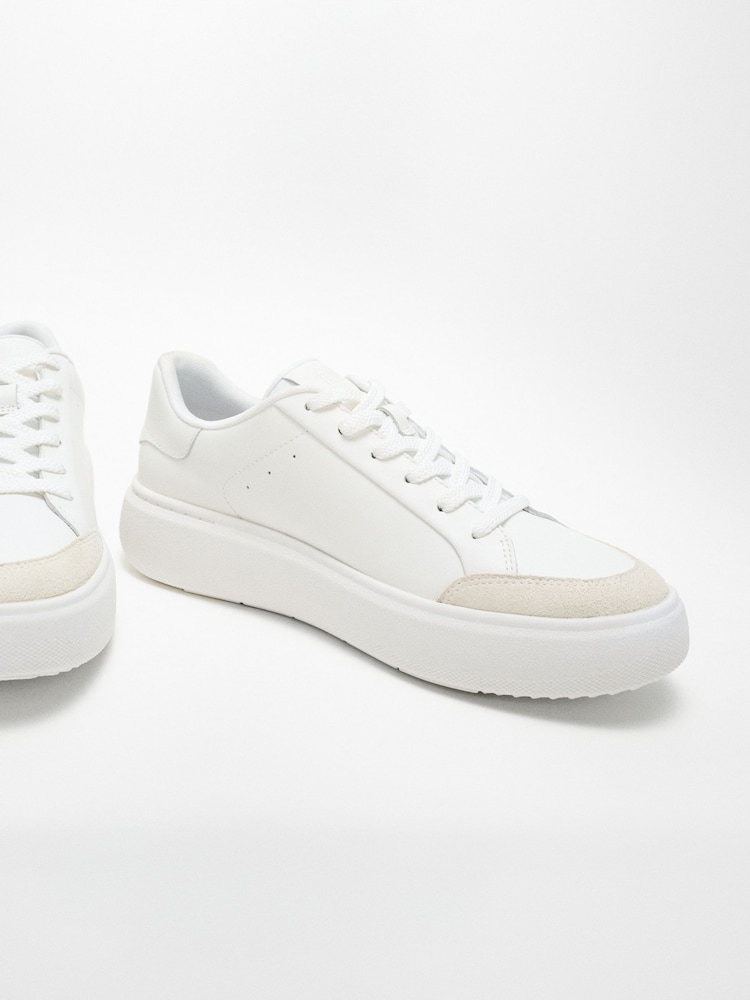 Beli športni copati iz usnja in semiša FitFlop Rtg - Slika 8 iz 8