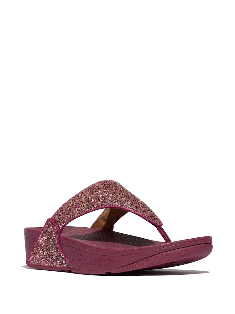 FitFlop Lulu Multi Tonal Glitter Toe Post Sandals - Image 3 of 5