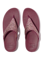 FitFlop Cream Lulu Multi Tonal Glitter Toe Post Sandals - Image 4 of 5