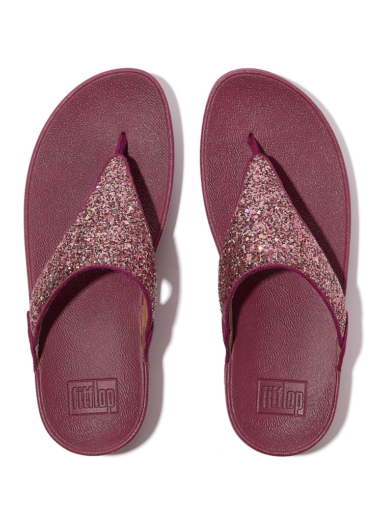 FitFlop Lulu Multi Tonal Glitter Toe Post Sandals - Image 4 of 5