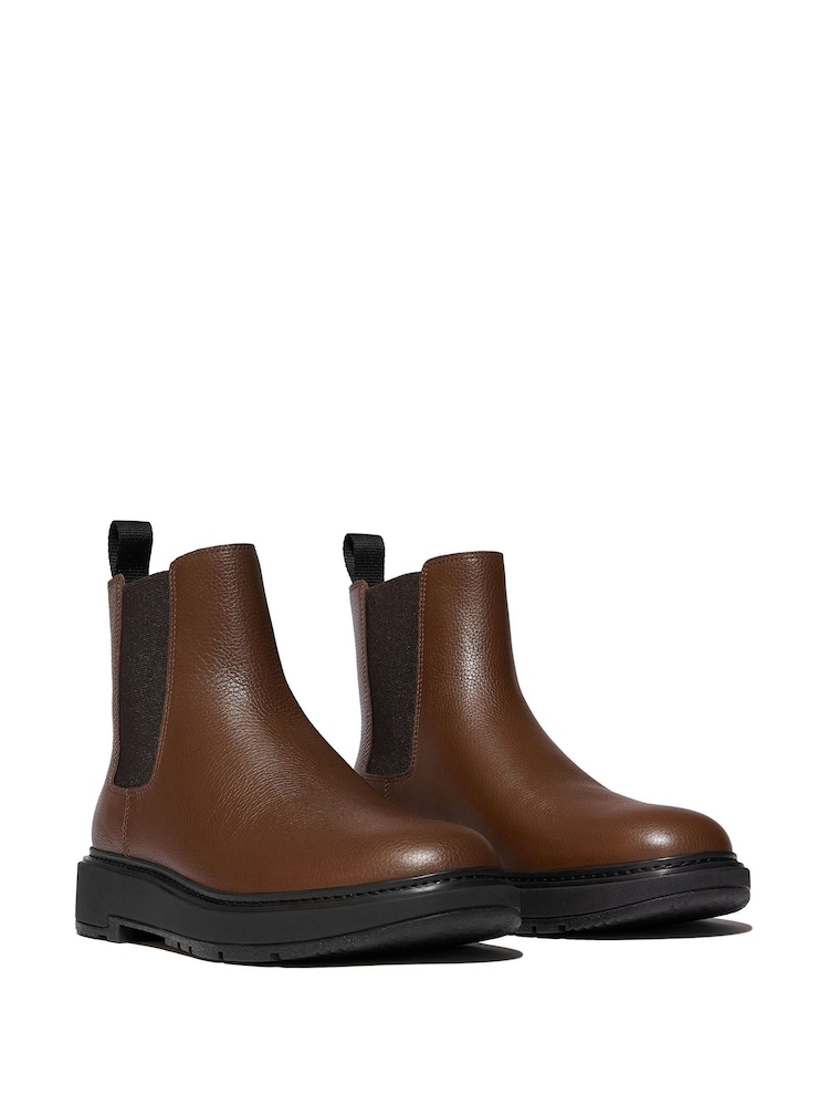 FitFlop Mens Skandi Tumbled Leather Chelsea Boots - Image 2 of 3