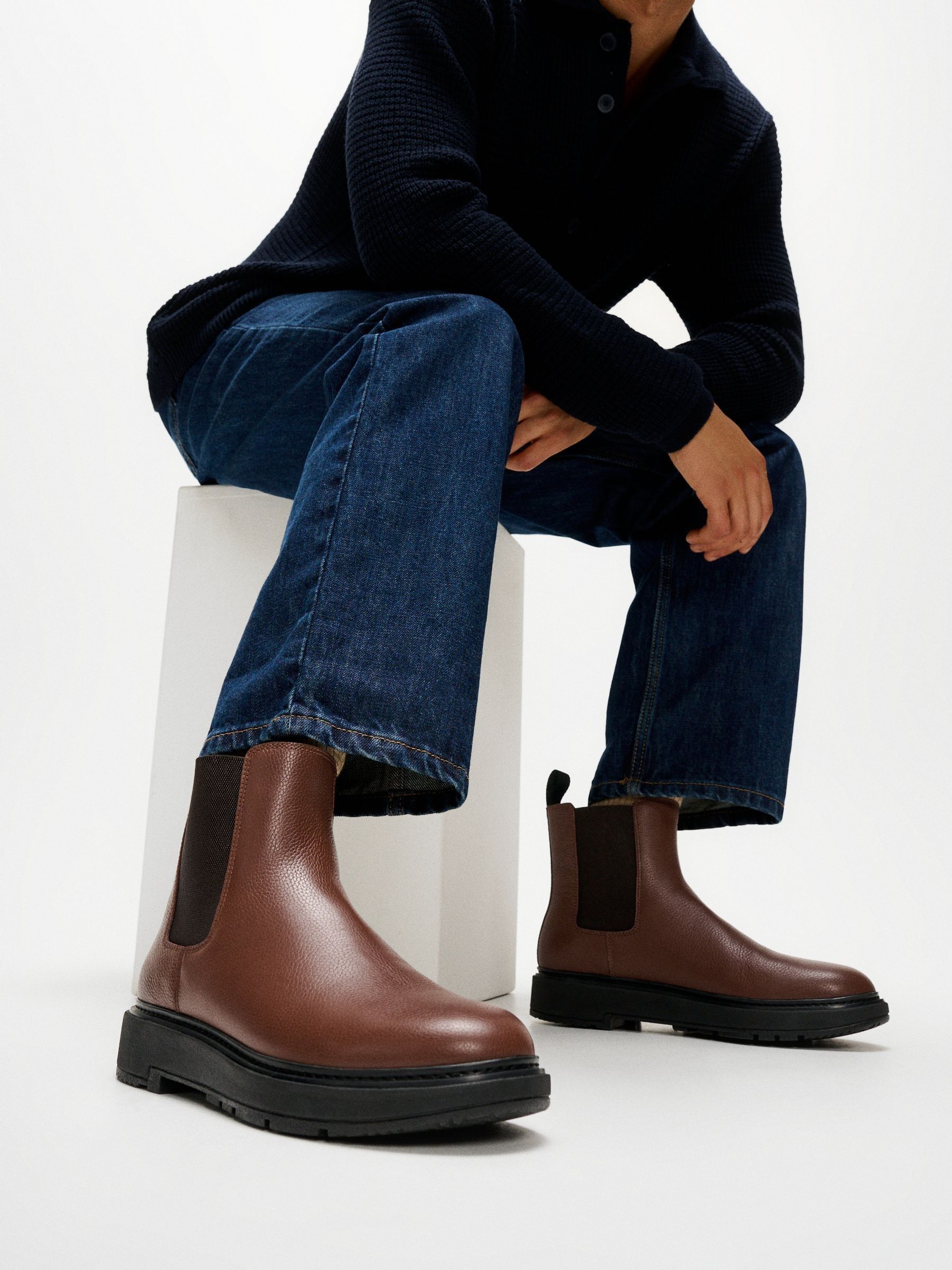Buy FitFlop Brown Scandi Tumbled Leather Chelsea Boots from Next