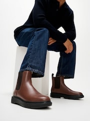 FitFlop Mens Skandi Tumbled Leather Chelsea Boots - Image 3 of 3