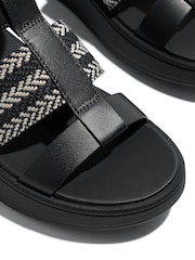 Preto - Sandália FitFlop F-Mode V-Weave de Couro Fisherman Preta - Imagem 4 de 4