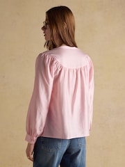 Rosa - Joules Rose Long Sleeve V-Neck Blouse - Bild 2 av 8