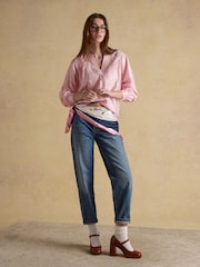 Rosa - Joules Rose Long Sleeve V-Neck Blouse - Bild 3 av 8