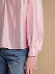 Rosa - Joules Rose Long Sleeve V-Neck Blouse - Bild 5 av 8