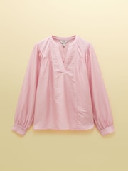 Rosa - Joules Rose Long Sleeve V-Neck Blouse - Bild 8 av 8
