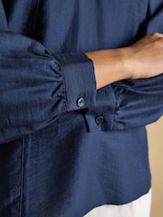 Joules Rose Navy Pop Over Blouse - Image 5 of 7