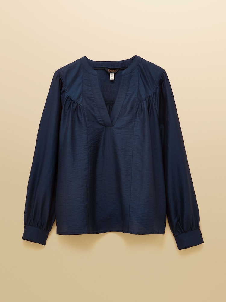 Joules Rose Navy Pop Over Blouse - Image 7 of 7