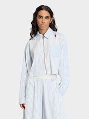 adidas originals Blue Poplin Shirt - Image 1 of 5