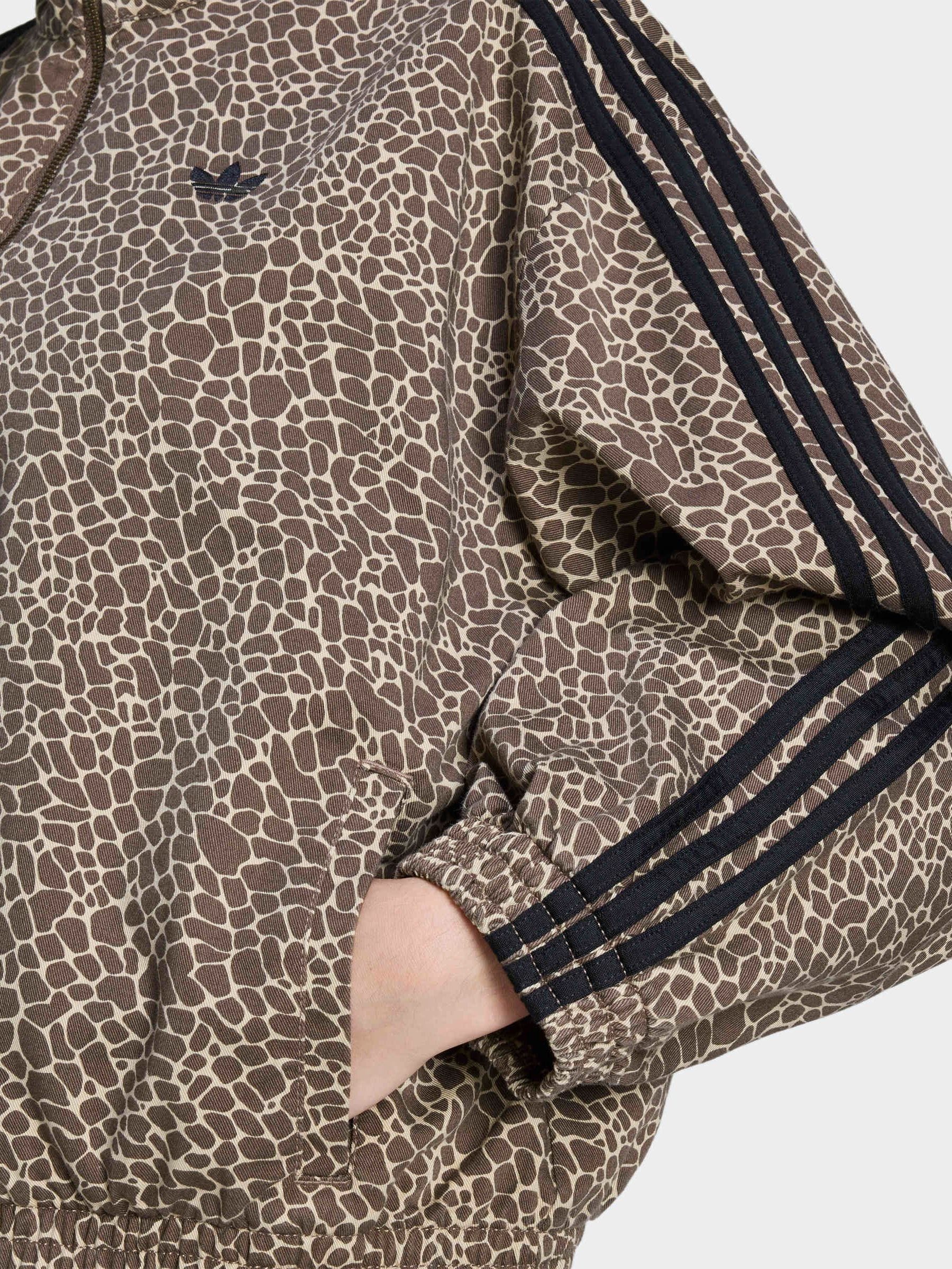 Buy adidas originals Brown Firebird Oversized Aop Denim Jacket