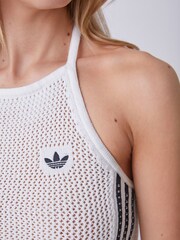 adidas Originals White Crochet Knit Top - Image 4 of 5