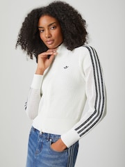 Hvid - adidas Originals Strikket Hæklet Firebird Træningstop - Billede 1 af 9