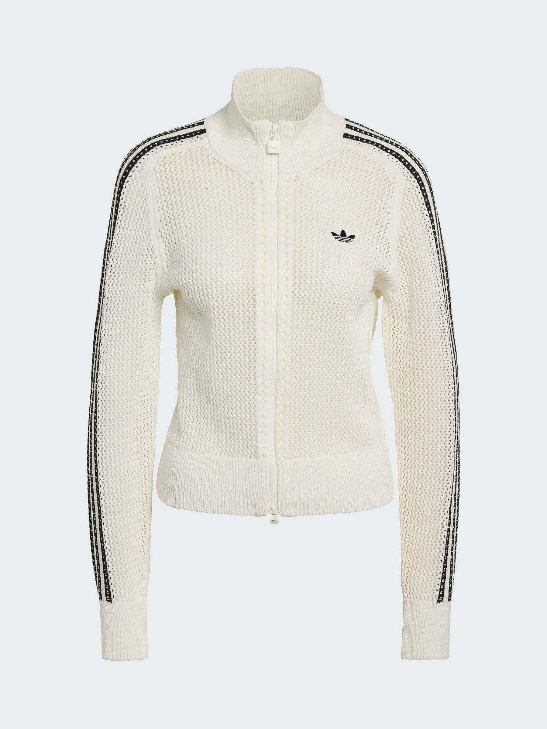 Buy adidas Originals White Knitted Crochet Firebird Track Top from
