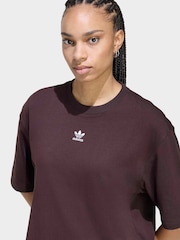 adidas Originals Brown Essentials Boyfriend T-Shirt - Image 2 of 6