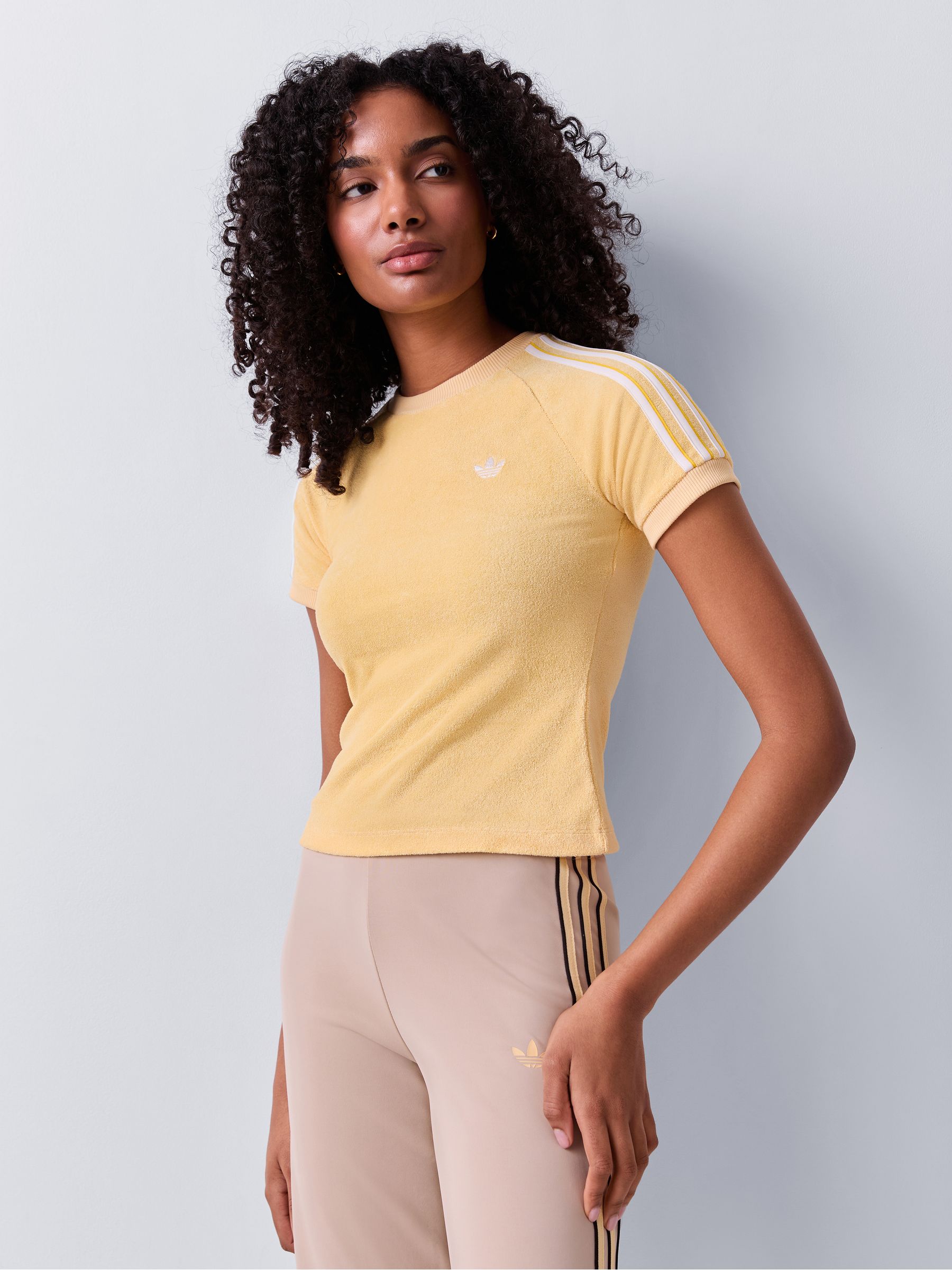 Buy adidas Originals Yellow Terry Towel Cali T-Shirt from Next USA