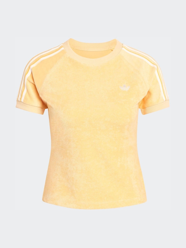 adidas Originals Yellow Terry Towel Cali T-Shirt - Image 5 of 5