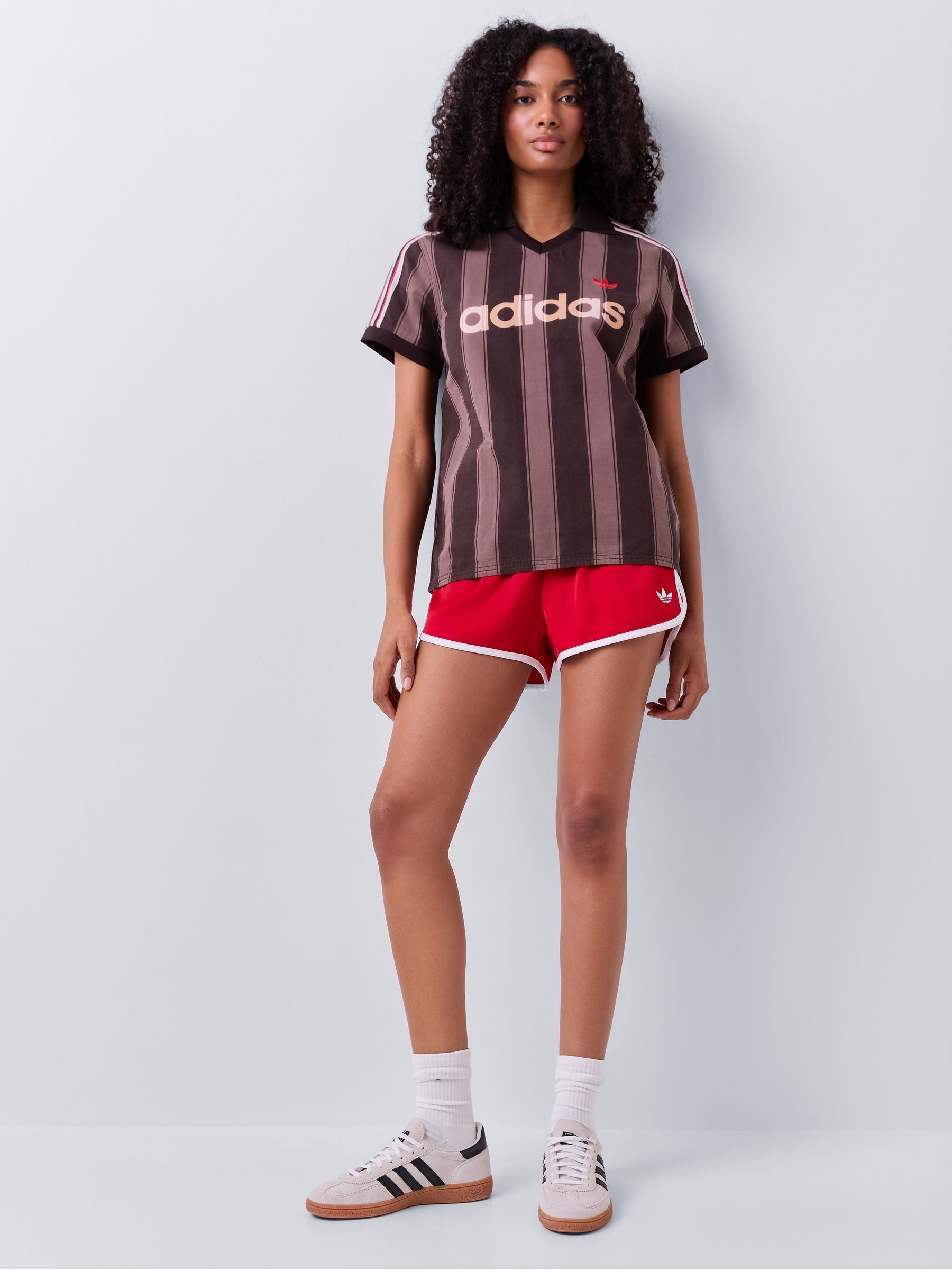 Buy adidas originals Red 3-Stripes Sprinter Shorts from Next USA
