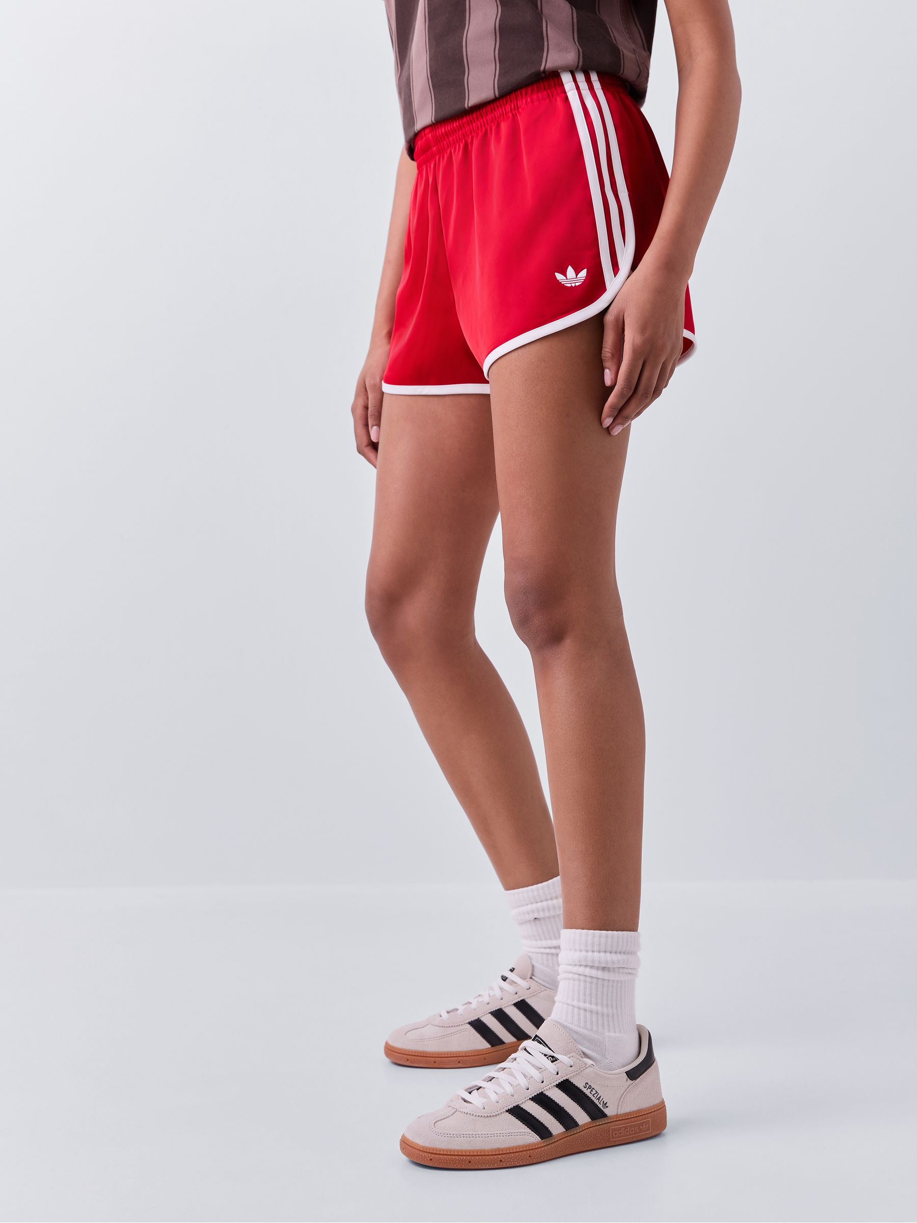 Buy adidas originals Red 3 Stripes Sprinter Shorts from Next USA