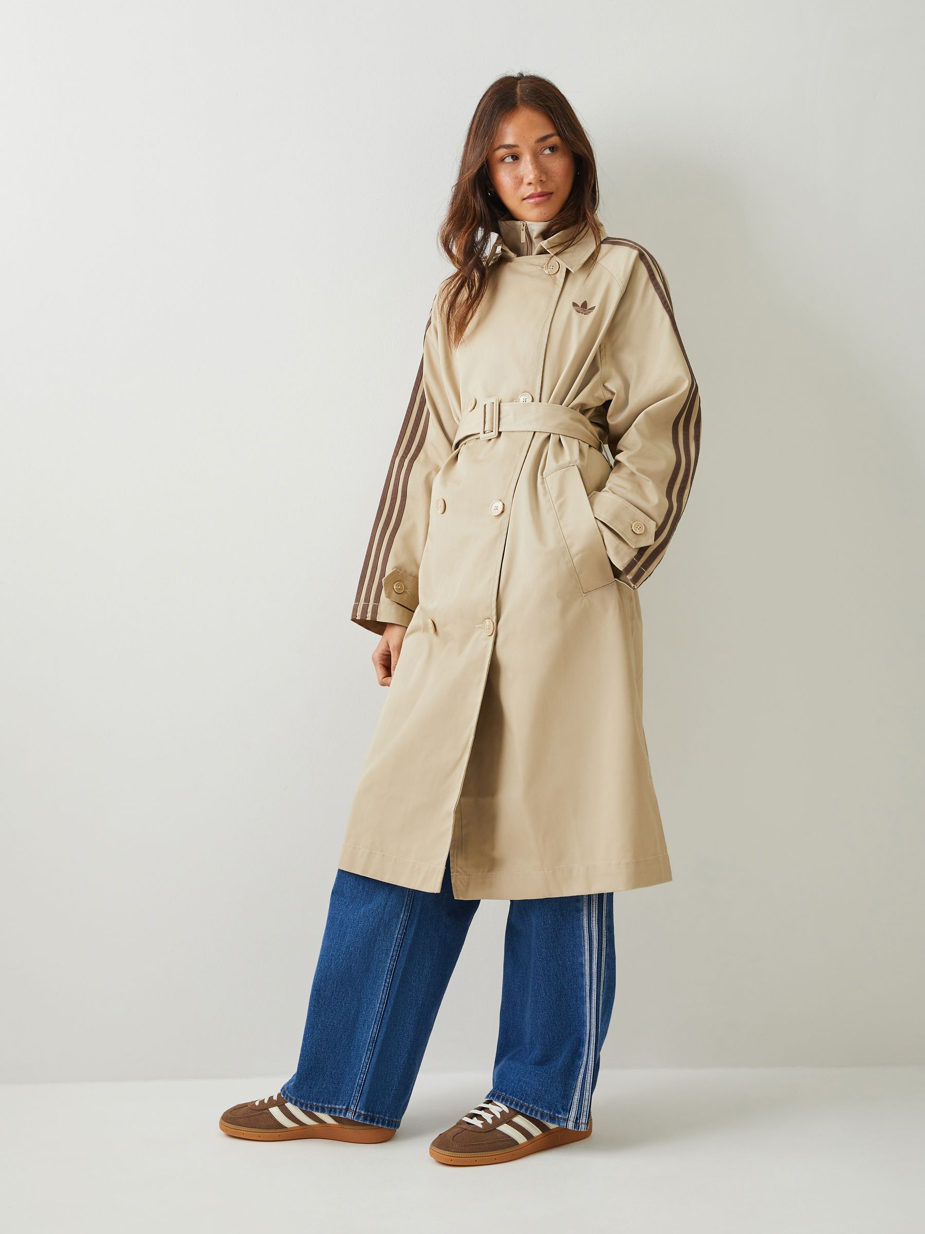 Buy adidas Originals Brown Twill Trench Coat from Next Canada