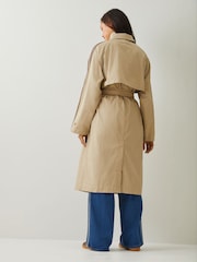 adidas Originals Brown Twill Trench Coat - Image 2 of 4