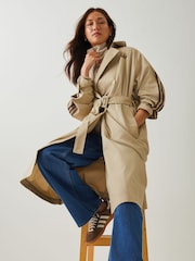 adidas Originals Brown Twill Trench Coat - Image 3 of 4