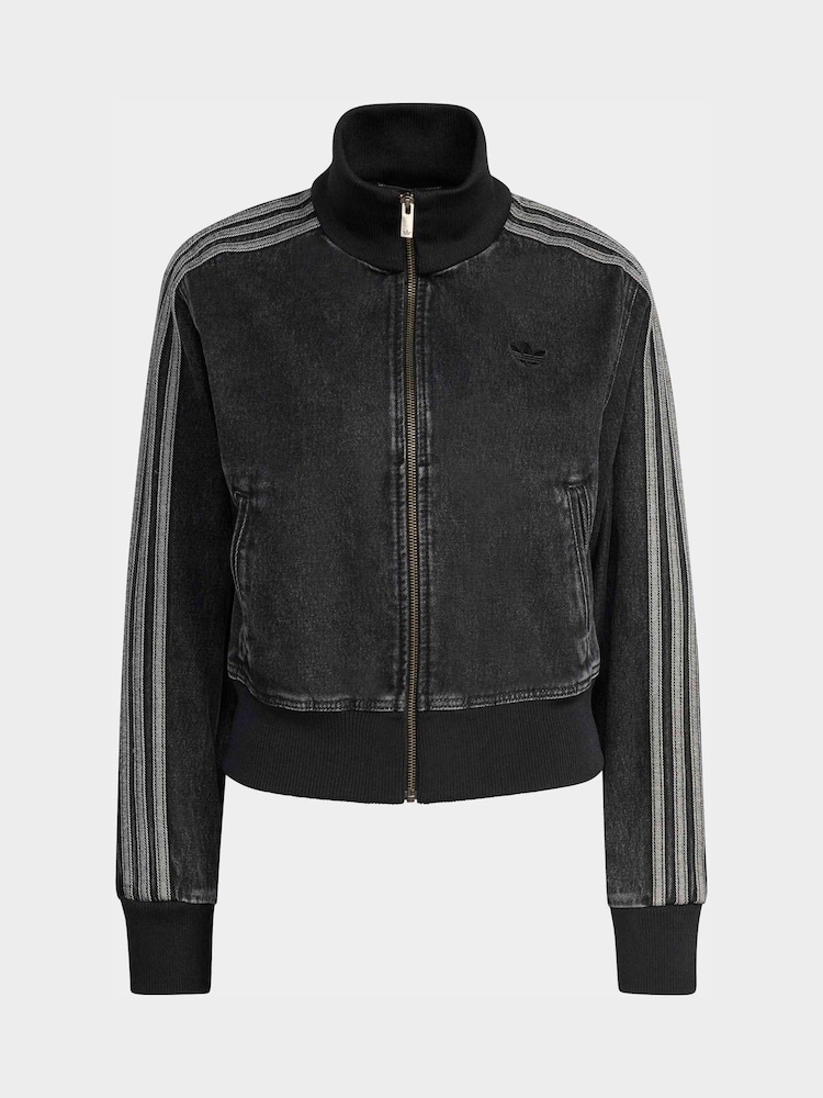 adidas Originals Black Firebird Track Top Denim - Image 6 of 6