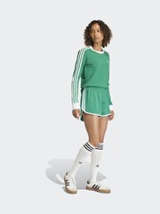 adidas originals Green 3 Stripes Sprinter Shorts - Image 3 of 6