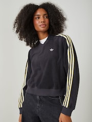 adidas originals Brown Towel V-Neck Top - Image 1 of 5