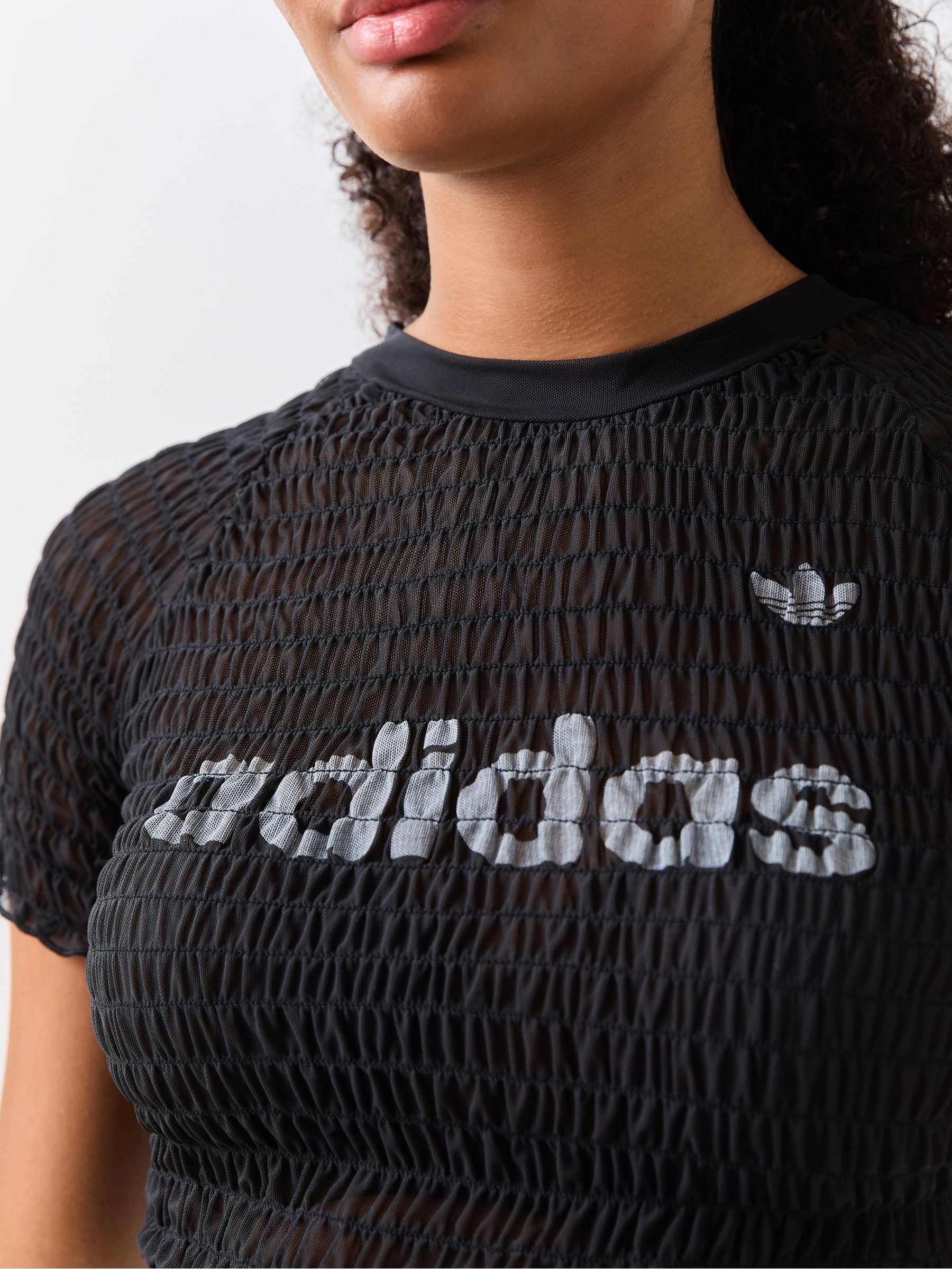 Buy adidas Originals Black Smocked T-Shirt from Next USA