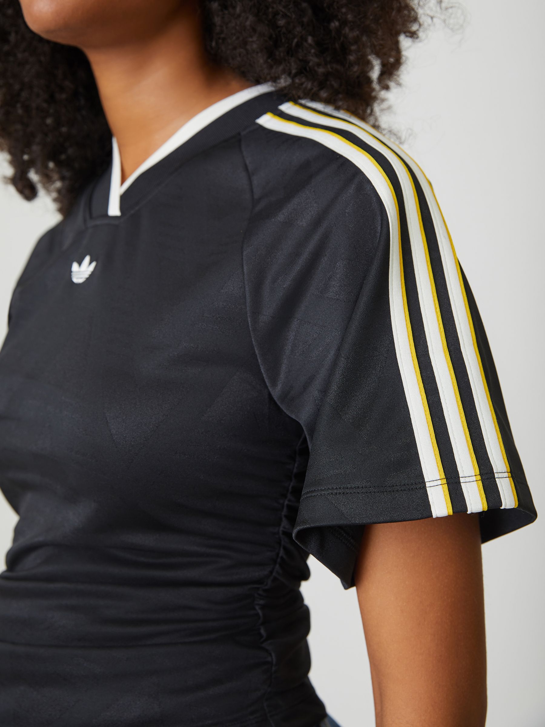 Buy adidas originals Black Rouched Football Inspired T-Shirt from