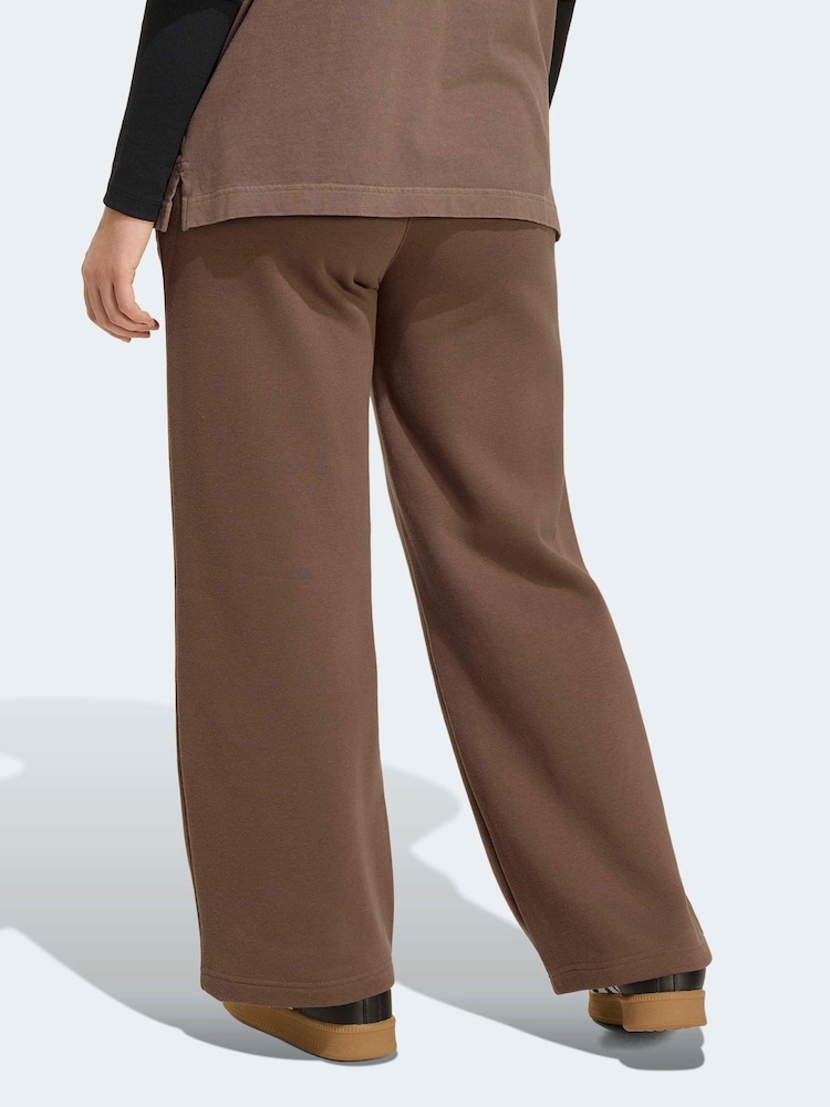 adidas Originals Brown Essentials Wide Leg Pant Fleece - Image 2 of 6