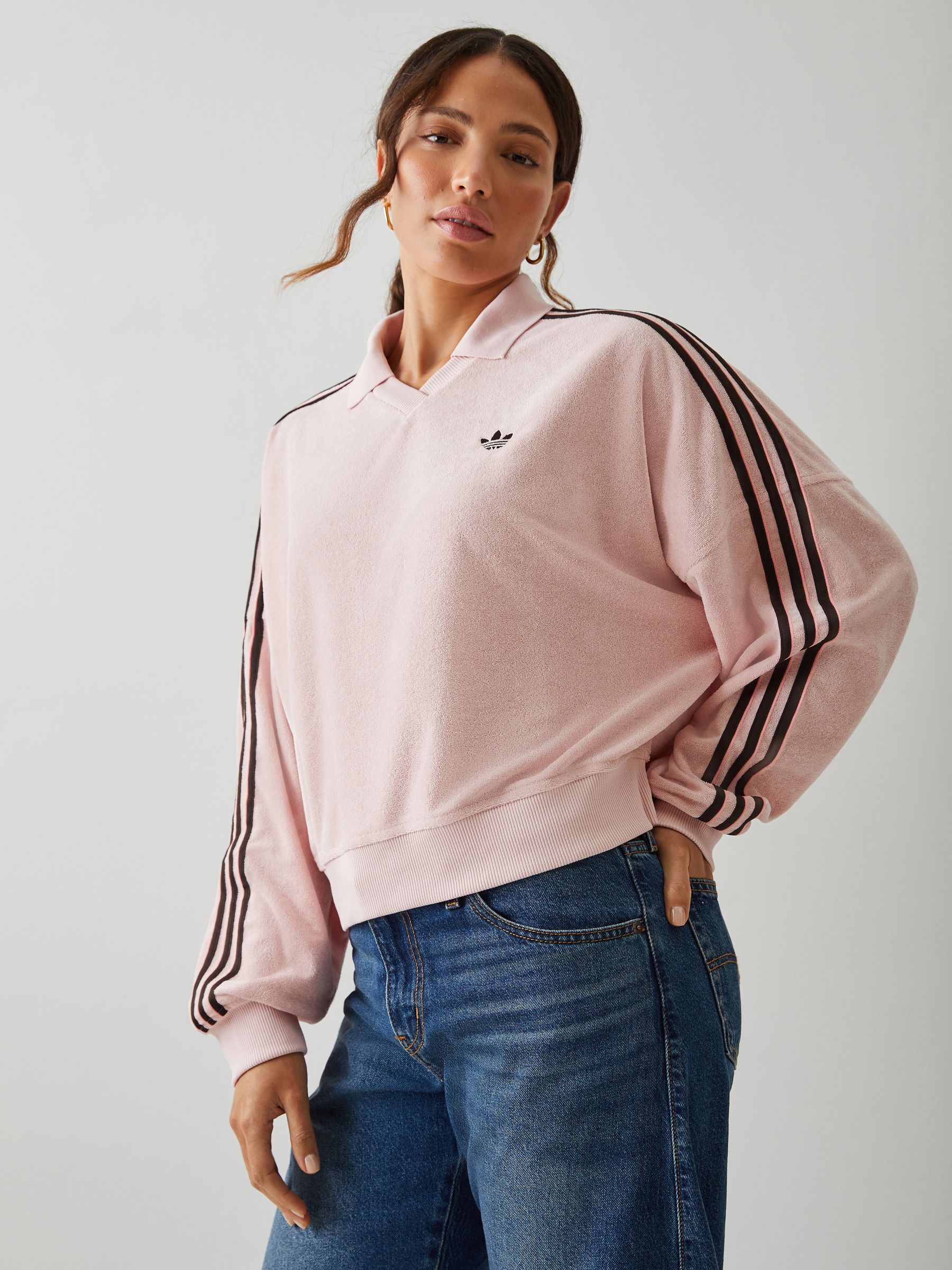 Buy adidas originals Pink Towel V-Neck Top from the Next UK online