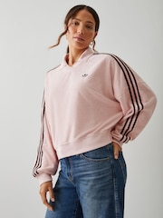 adidas originals Pink Towel V-Neck Top - Image 1 of 4