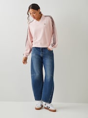 adidas originals Pink Towel V-Neck Top - Image 2 of 4