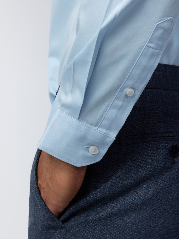 Ted Baker Tailoring Slim Blue Felix Stretch Shirt - Image 3 of 3 Ted Baker Tailoring Slim Blue Felix Stretch Shirt - Image 3 of 3