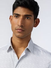 Ted Baker Tailoring Slim Blume Pearl Floral Print White Shirt - Image 3 of 4