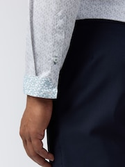 Ted Baker Tailoring Slim Blume Pearl Floral Print White Shirt - Image 4 of 4