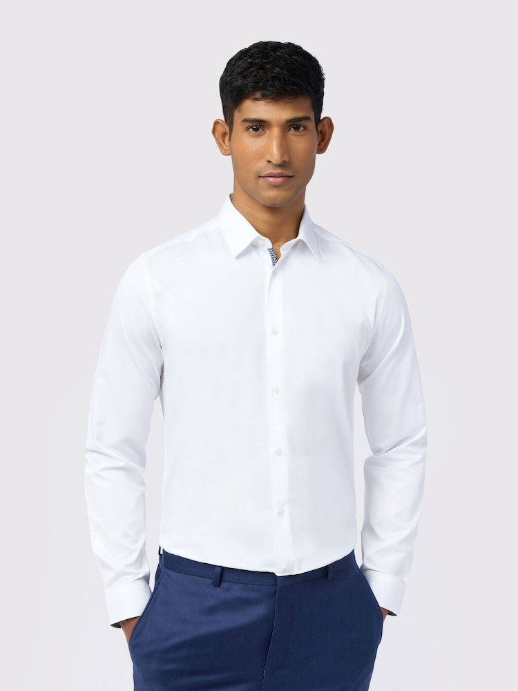 Ted Baker Tailoring Slim Emile Stretch White Shirt - Image 1 of 5 Ted Baker Tailoring Slim Emile Stretch White Shirt - Image 1 of 5
