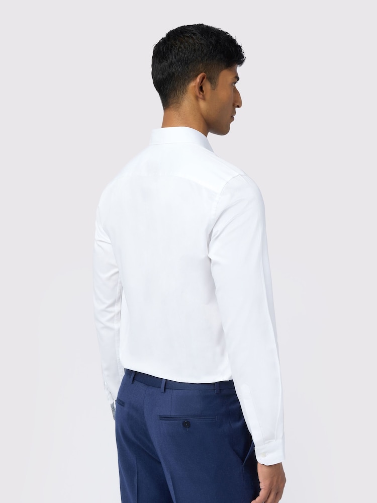 Ted Baker Tailoring Slim Emile Stretch White Shirt - Image 2 of 5 Ted Baker Tailoring Slim Emile Stretch White Shirt - Image 2 of 5