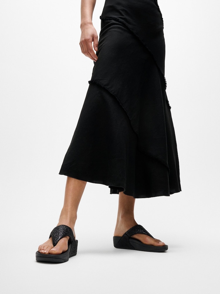 FitFlop Lulu Crinkled Shimmer Toe Post Sandals - Image 1 of 1