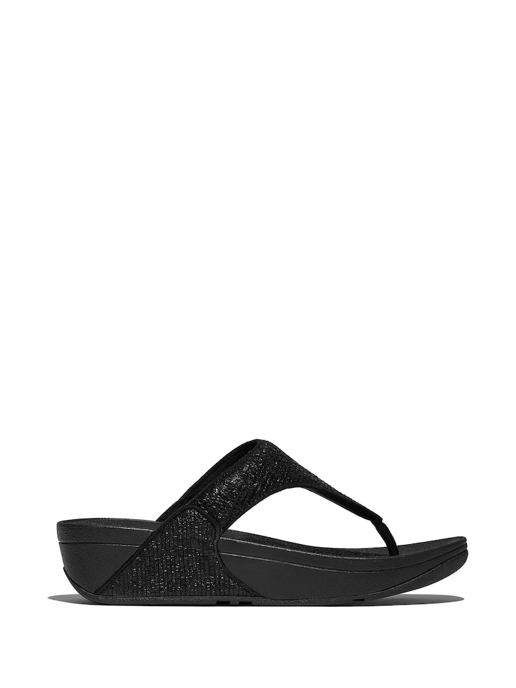 FitFlop Lulu Crinkled Shimmer Toe Post Sandals - Image 2 of 5