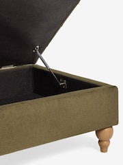 Buttoned Fine Chenille Moss Green Albury Coffee Table - Image 10 of 12