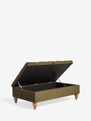 Buttoned Fine Chenille Moss Green Albury Coffee Table - Image 7 of 12