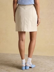 Joules Loxley Sand Button Through Short Chino Skirt - Image 2 of 6